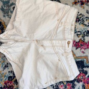 Off white denim shorts